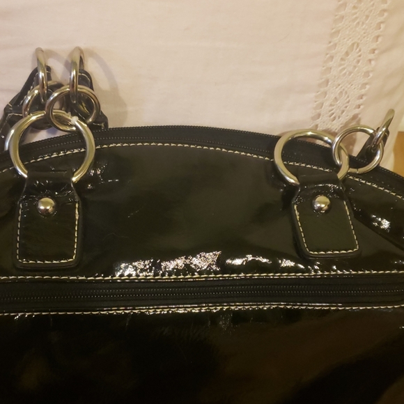 Black shiny coach bag - Picture 6 of 7